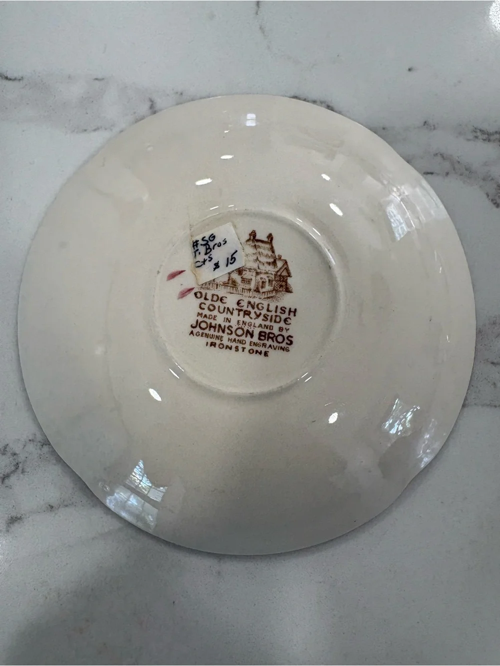 Olde English Countryside Johnson Bros Scenic Toile Print Small Plates Set of 2